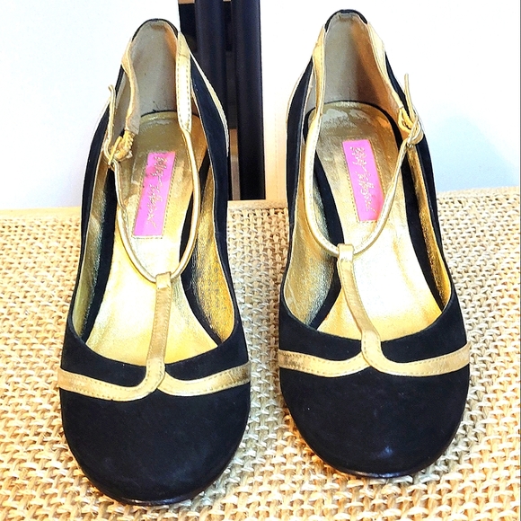 BETSEY JOHNSON Cross Strap SHORT HEEL Stiletto MARY JANE DANCE PUMPS 🩰BEAUTIFUL - Picture 4 of 16